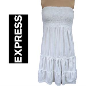 Strapless Dress - White - EXPRESS